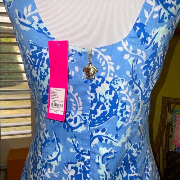 Lilly Pulitzer NWT Mila Stretch Shift Dress Turtley Awesome $188 Size 00,0,4 - Picture 3 of 11